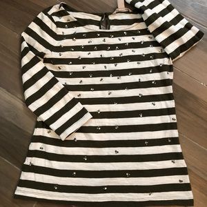 BR striped tee w/jewels